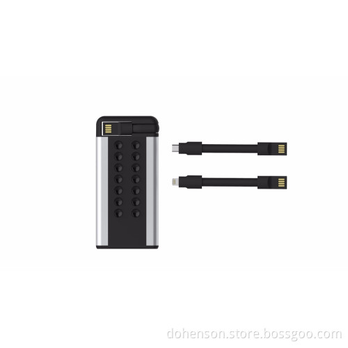 2 in 1 suction power bank 4000mAh with built-in cable for iPhone 5/6/7 plus,Samsung